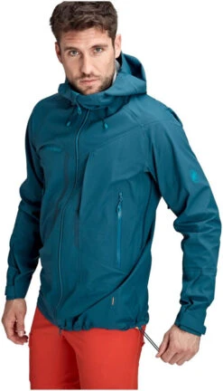 Mammut Masao Hardshell Hooded Jacket Men -Skikleding Winkel mammut masao hs hooded jacket wing teal s wing teal 1