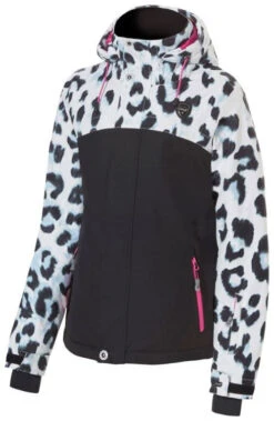 Rehall Maggy-R Snowjacket JR Girls -Skikleding Winkel rehall maggy r snowjacket jr girls white leopard 128 white leopard 0