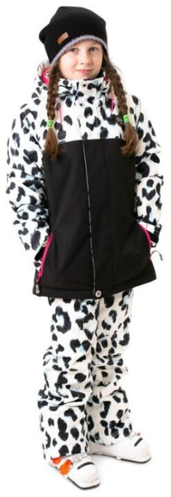 Rehall Maggy-R Snowjacket JR Girls -Skikleding Winkel rehall maggy r snowjacket jr girls white leopard 128 white leopard 3
